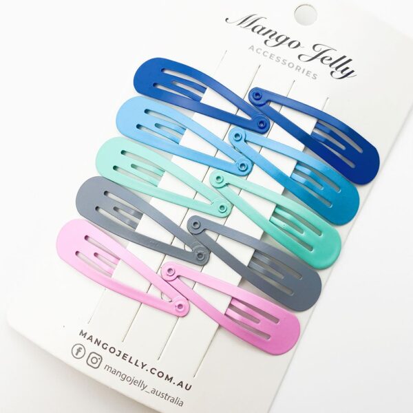 Fanno-Solid Colour Snap Hair Clips Collection Non-Slip 10 Pieces for All Hair Types