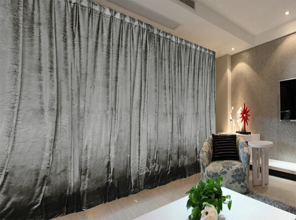 Fanno-Large Thick Velvet Curtains 540x270cm Grey with Hooks for Home Decor