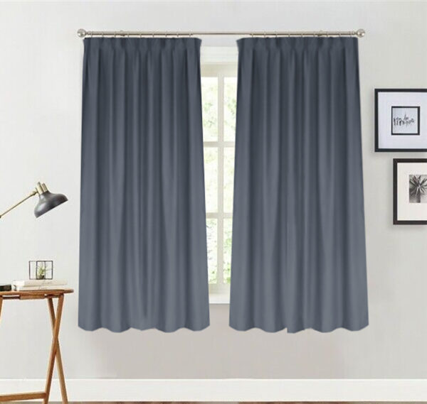 Fanno-Blockout Curtain Grey Blue 130x160cm High Level Fabric Noise Reducing