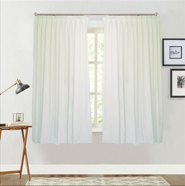 Fanno-Milk White Curtains 260cm 160cm 2 Panels High Level Fabric Pinch Pleat