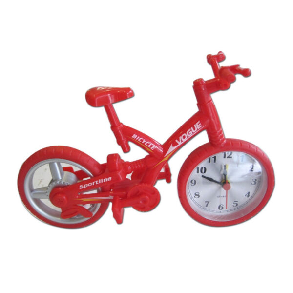 Fanno-Mountain Bike Alarm Clock Classic Design Battery Included Free Delivery Red Black White