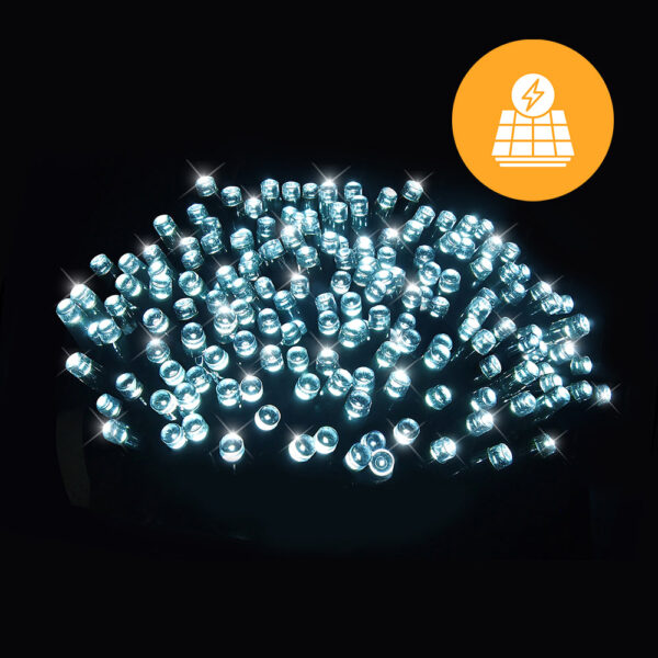 Fanno-Solar Fairy Lights 500 LEDs Warm White Multicolor 39.9m Outdoor Glow