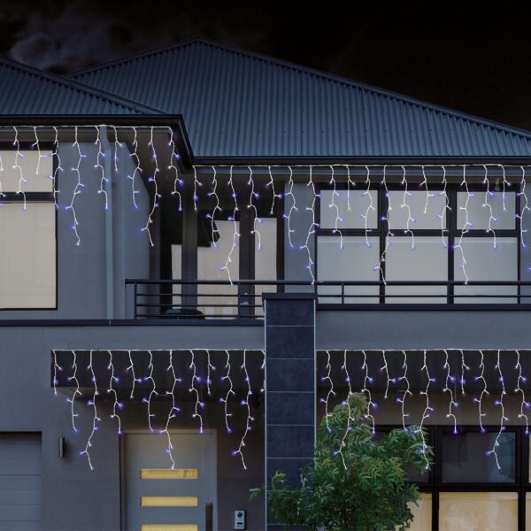 Fanno-Icicle Lights 960 LEDs Warm White Blue Cool White 23.8m Indoor Outdoor