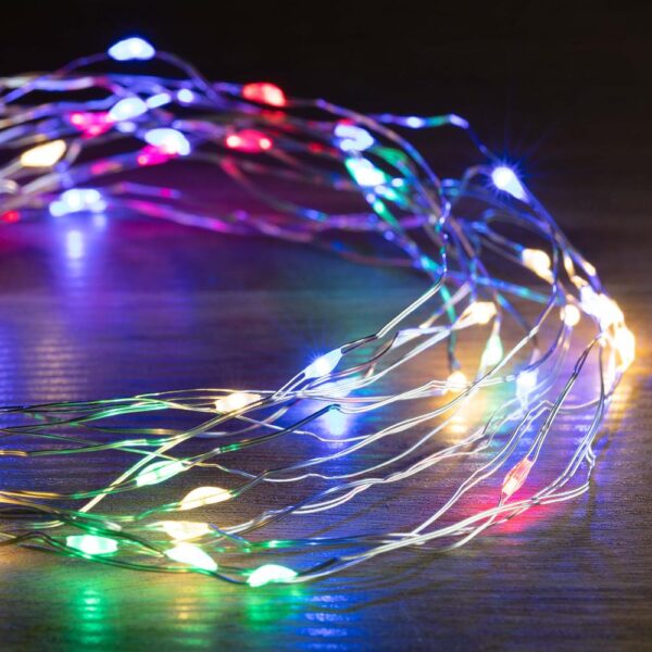 Fanno-30 LED Wire Pin Lights Multicolor Warm White Cool White  Battery