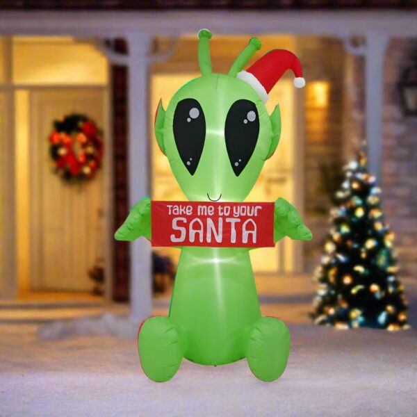 Fanno-inflatable Christmas alien 210cm outdoor festive display bright color