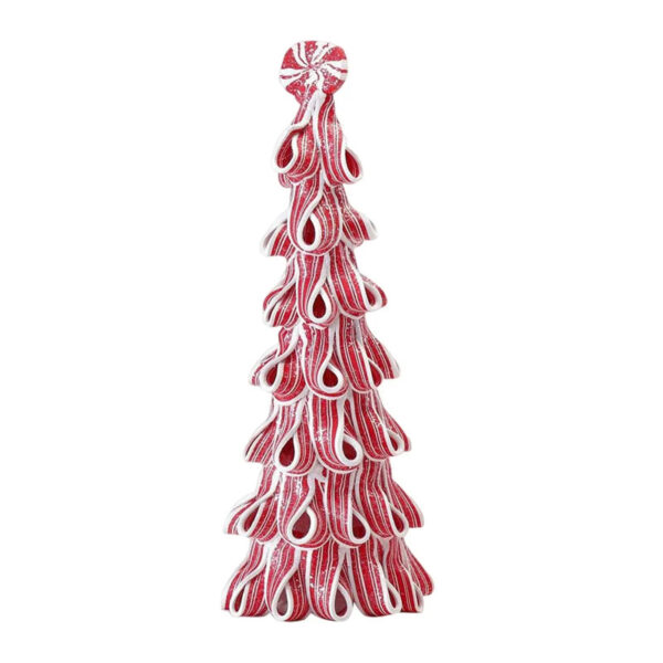 Fanno-Desktop Miniature Christmas Tree with Candy Cane Top