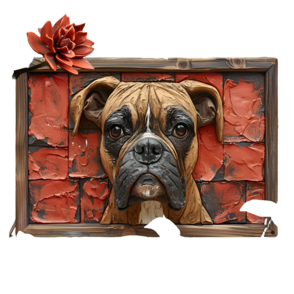 Fanno-NNEOBA Boxer Dog Aluminum Wall Art - 12x16in Decorative Print