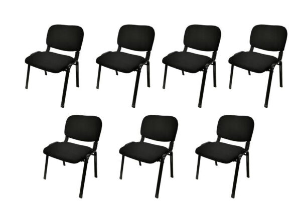 Fanno-Stackable Office Visitor Conference Chairs Set of 7 Durable Upholstered Seating