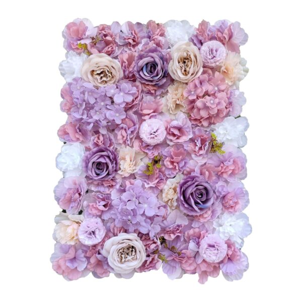 Fanno-Artificial Flower Wall Panel 40cm x 60cm Mixed Pink White Flowers for Events Decor