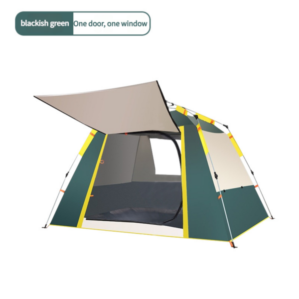 Fanno-four-sided tent outdoor large size dark green 270x270x185cm majestic