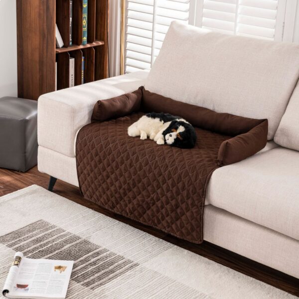 Fanno-Waterproof Pet Mat 75x75cm Sofa Car Bed Durable Non-Slip Beige Comfort