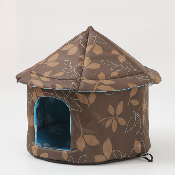 Fanno-Outdoor Cat House Warm Shelter Waterproof Insulated Size S Color Brown