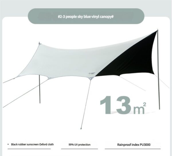 Fanno-Camping Tarp Ultralight Waterproof UV Protection 2-3 Person 400x300cm