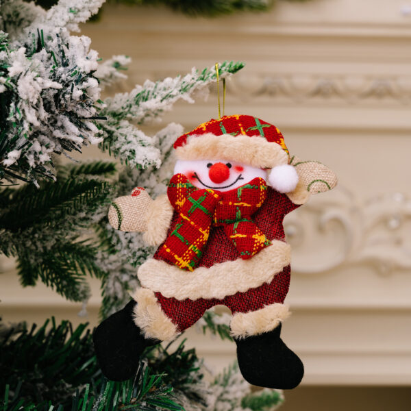 Fanno-Dancing Santa ornaments set of 12 Christmas decor red lightweight festive