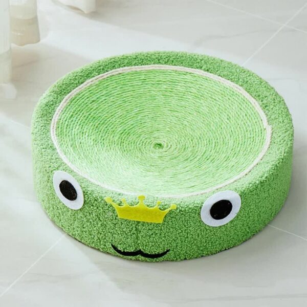 Fanno-Cat Scratcher Bed Frog Fun Animal 40cm 10cm Green Sisal Pad