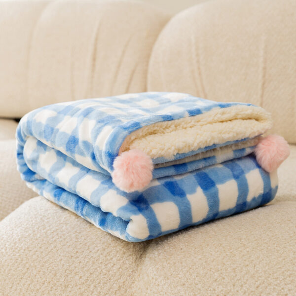 Fanno-Pet Blanket Soft Cushion Pillow Blue XL 100x78cm Cozy Small Dog Cat