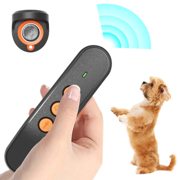 Fanno-Compact Ultrasonic Dog Training Remote - Handheld Anti-Bark Device with LED and Adjustable Strap