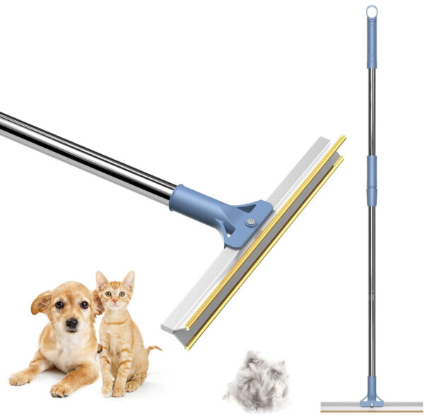 Fanno-Pet Hair Remover Squeegee Extendable Handle Effective Fur Sweeper Hard Floor