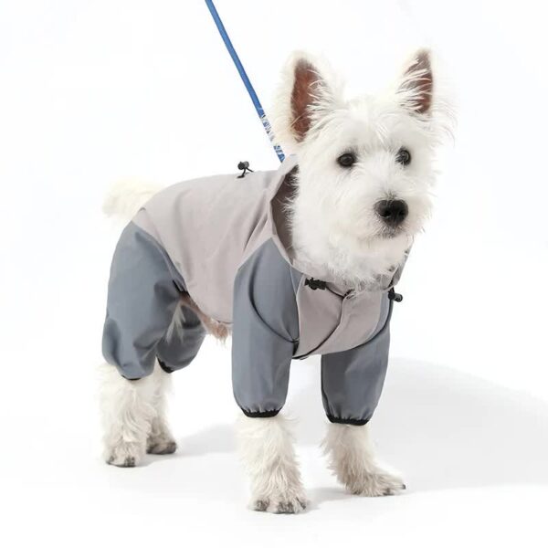 Fanno-Dog Raincoat Waterproof Windproof Size S Grey Outdoor Comfortable