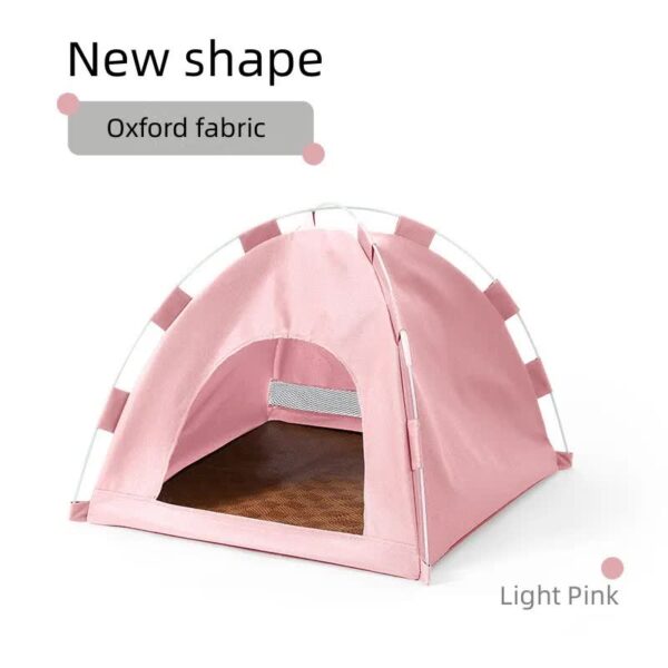 Fanno-Pet Tent Windproof Dustproof Outdoor Cat House Size M Pink 40x40x37cm