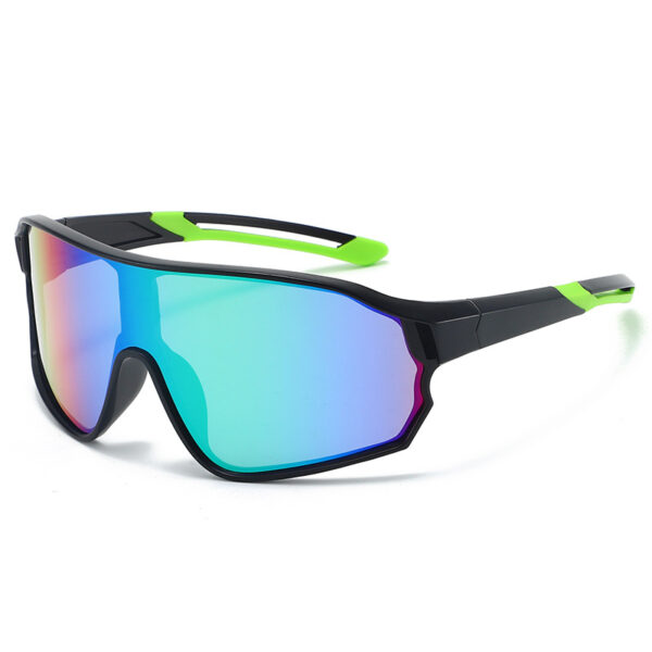 Fanno-Fashionable Sports Sunglasses with Colorful Mirror Lenses - UV400 Protection for Cycling & Outdoor Activities  BLACK