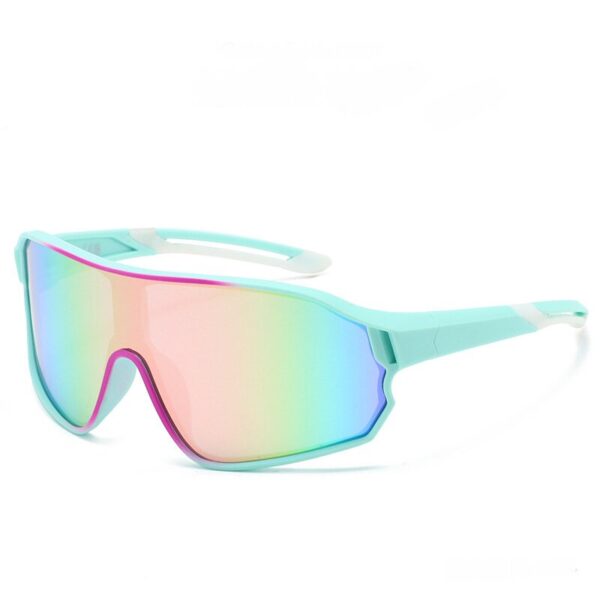 Fanno-Fashionable Sports Sunglasses with Colorful Mirror Lenses - UV400 Protection for Cycling & Outdoor Activities  green