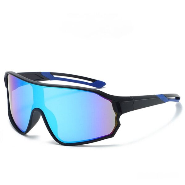 Fanno-Fashionable Sports Sunglasses with Colorful Mirror Lenses - UV400 Protection for Cycling & Outdoor Activities  blue