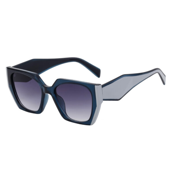 Fanno-Bold Oversized Blue Frame Sunglasses