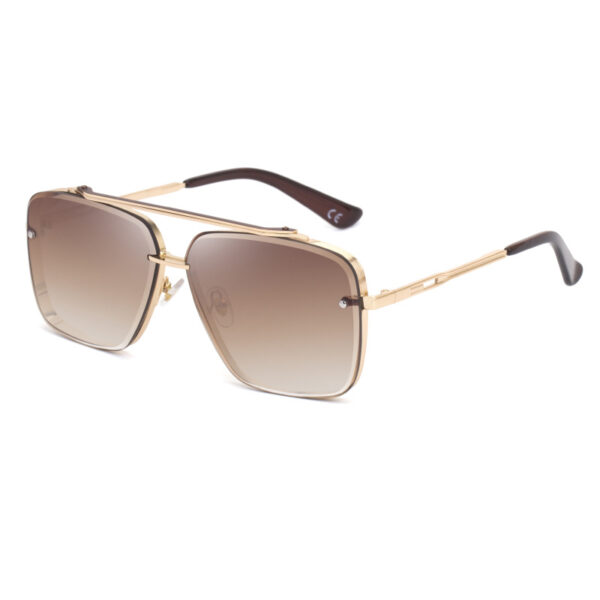 Fanno-Gold Square Sunglasses Fashionable Men's Metal  UV400 Gradient Lenses for Timeless