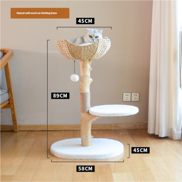 Fanno-A Cat's Dream Paradise: Natural Solid Wood Cat Climbing Frame