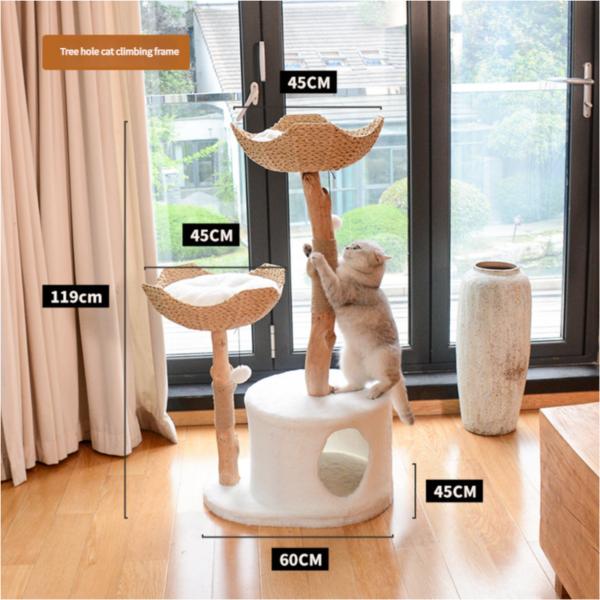 Fanno-A Cat's Dream Paradise: Natural Solid Wood Cat Climbing Frame