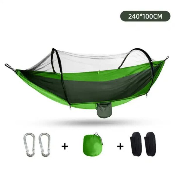 Fanno-Outdoor Camping Hammock with Mosquito Net - 240x100cm Lightweight Portable Hammock Single