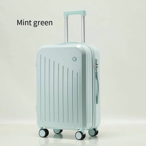 Fanno-Smart Carry-On Luggage with Cup Holder & USB Charging Port - Mint green Color Spinner Suitcase for Travel Convenience  20 inch