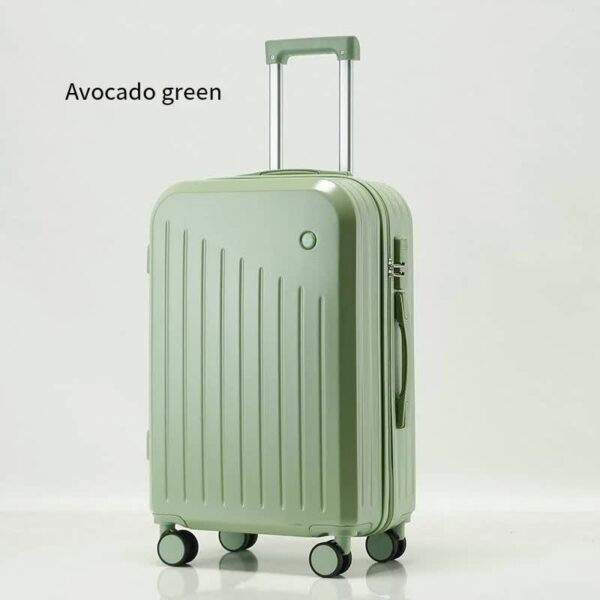 Fanno-Smart Carry-On Luggage with Cup Holder & USB Charging Port - Avocado green Color Spinner Suitcase for Travel Convenience  20 inch