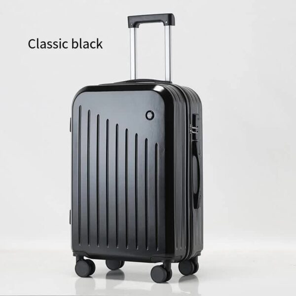 Fanno-Smart Carry-On Luggage with Cup Holder & USB Charging Port - Black Color Spinner Suitcase for Travel Convenience  20 inch