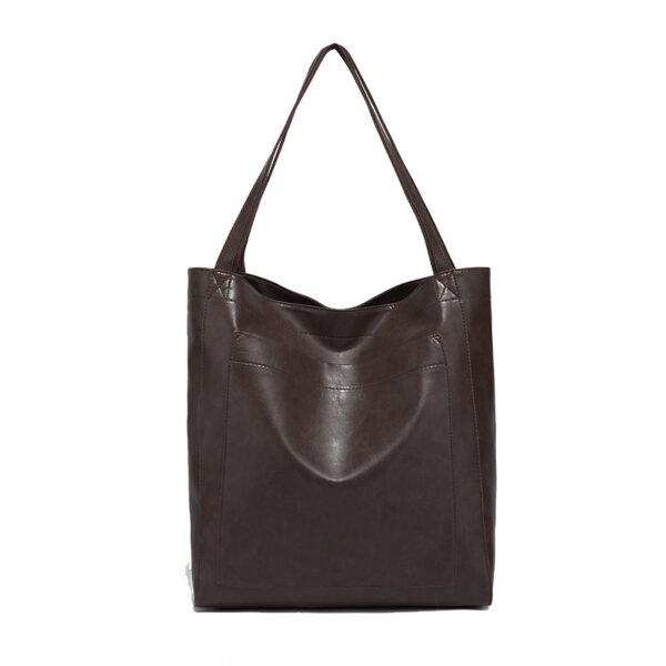 Fanno-Vintage PU Leather Tote Bag - Stylish and Spacious Everyday Shoulder Bag  (Coffee)