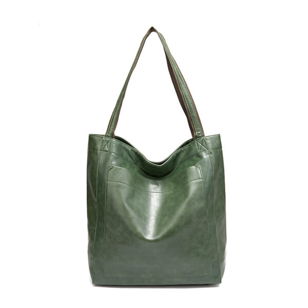 Fanno-Vintage PU Leather Tote Bag - Stylish and Spacious Everyday Shoulder Bag  (Green)