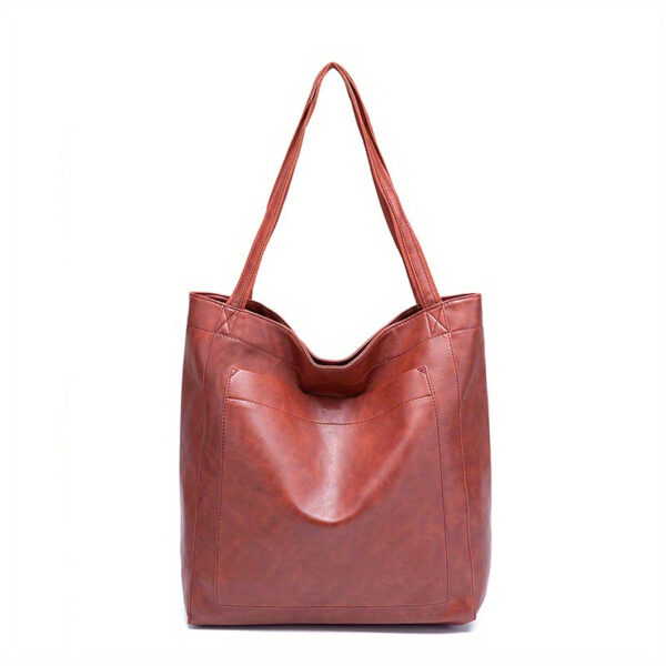 Fanno-Vintage PU Leather Tote Bag - Stylish and Spacious Everyday Shoulder Bag  (Brown)