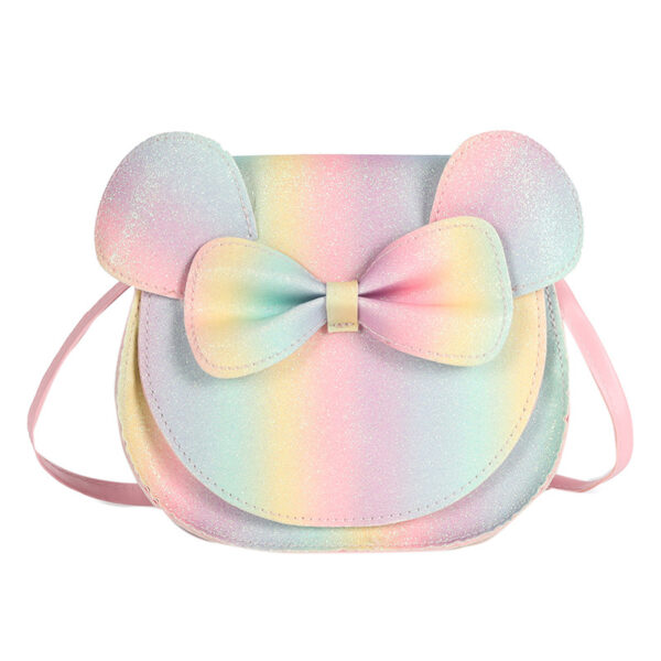 Fanno-Adorable Bow  Crossbody Bag for Kids - rainbow-colored Shoulder Bag 18*17*8cm