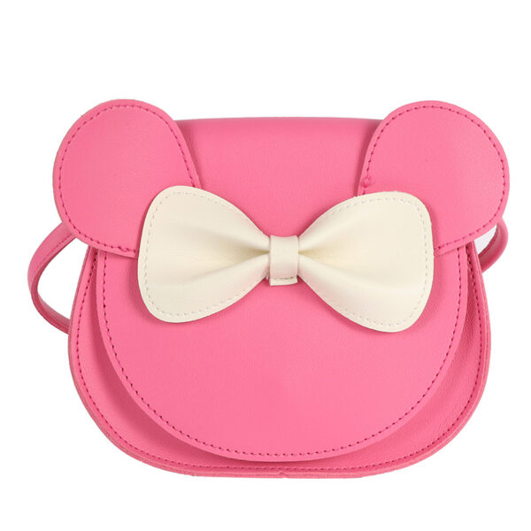 Fanno-Adorable Bow  Crossbody Bag for Kids - Rose Red Small Shoulder Bag 13*13*5cm