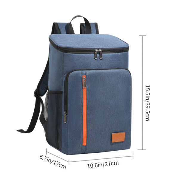 Fanno-Insulated Cooler Backpack- Stylish Portable Fresh-keeping Picnic Outdoor Backpack and Travel Bag 18L (Navy Blue)