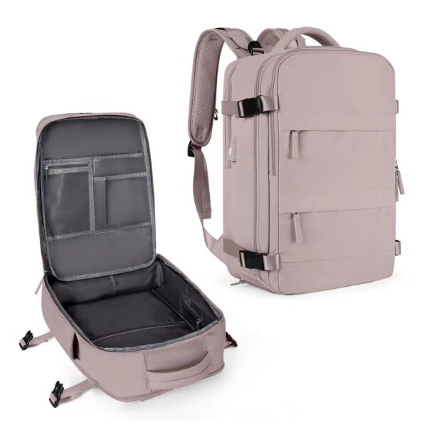 Fanno-Multi-Compartment Travel Backpack with Shoe Storage and Wet-Dry Separation (lotus pink)31cm(L)*17cm(W)*42cm(H)