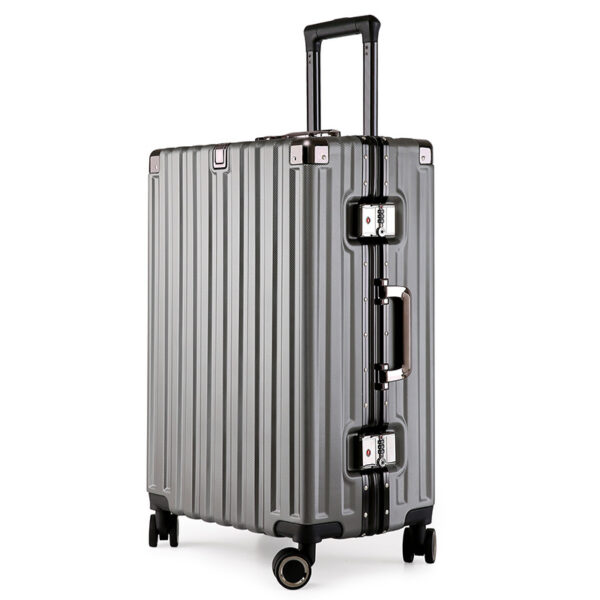 Fanno-Aluminum Alloy Hard-Shell Suitcase with TSA Lock -20" Spinner Luggage in Grey