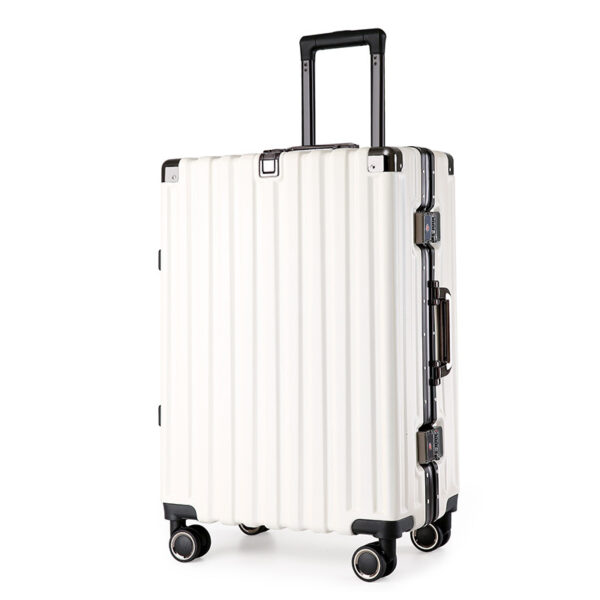 Fanno-Aluminum Alloy Hard-Shell Suitcase with TSA Lock -20" Spinner Luggage in White