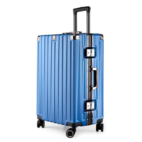 Fanno-Aluminum Alloy Hard-Shell Suitcase with TSA Lock -22" Spinner Luggage in Blue