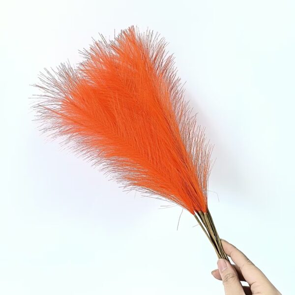 Fanno-20 sticks Natural Orange Pampas Grass Bouquet-21.65" Fluffy Dried Pampas for Home Decor and Events