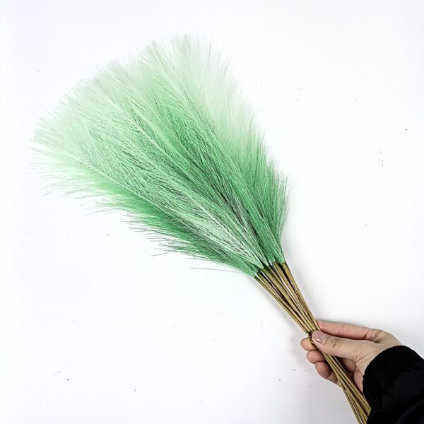 Fanno-20 sticks Gradient green Pampas Grass Bouquet-21.65" Fluffy Dried Pampas for Home Decor and Events