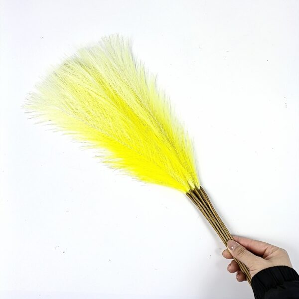 Fanno-20 sticks Gradient yellow Pampas Grass Bouquet-21.65" Fluffy Dried Pampas for Home Decor and Events