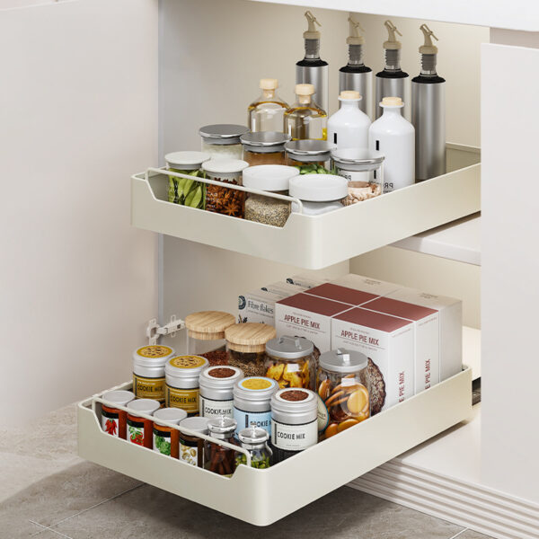 Fanno-Pull-Out Organizer Soft-Close Kitchen Storage 43x25cm Noise-Free