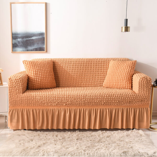 Fanno-Elastic sofa cover orange 190-230cm furniture protector stretch